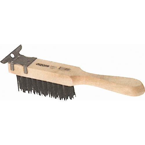 Brosses de grattage &agrave; grattoir, manche droit, Acier, 4 x 11 rangs de fils, Longueur 11-3/8" Brunswick Fyr & Safety