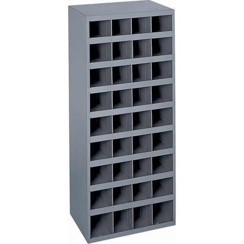 Steel Storage Bin Cabinet, 17-7/8" W x 12" D x 42" H, Grey Brunswick Fyr & Safety