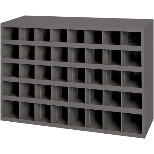 Steel Storage Bin Cabinet, 33-3/4" W x 8-1/2" D x 22-1/4" H, Grey Brunswick Fyr & Safety