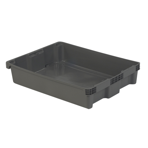 Contenants Stack-N-Nest Polylewton, 6,1" x 29,6" x 22,4", Gris Brunswick Fyr & Safety