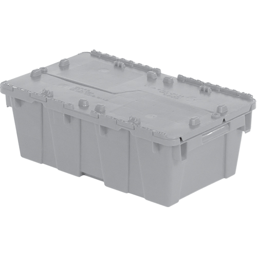 Contenants de distribution Flipak en plastique poly&eacute;thyl&egrave;ne (PE), 19,7" x 11,8" x 7,3", Gris Brunswick Fyr & Safety