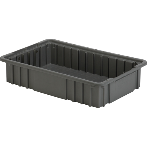 Divider Box, Polyethylene, 15.5" W x 9.9" D x 3.5" H, Grey Brunswick Fyr & Safety