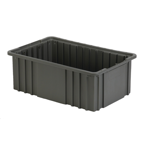 Divider Box, Polyethylene, 15.5" W x 9.9" D x 6" H, Grey Brunswick Fyr & Safety