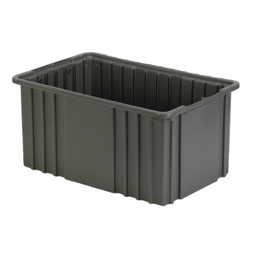 Divider Box, Polyethylene, 15.5" W x 9.9" D x 8" H, Grey Brunswick Fyr & Safety