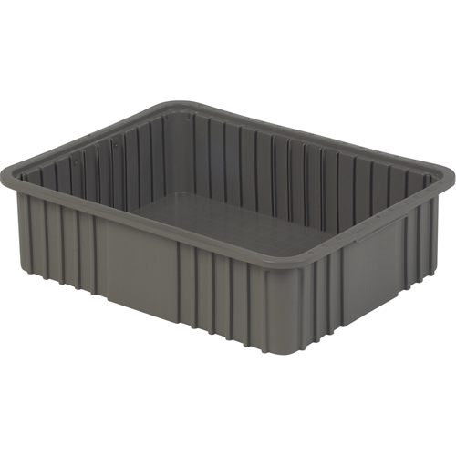 Contenant Divider Box, Poly&eacute;thyl&egrave;ne, 20,9" la x 15,9" p x 6" h, Gris Brunswick Fyr & Safety