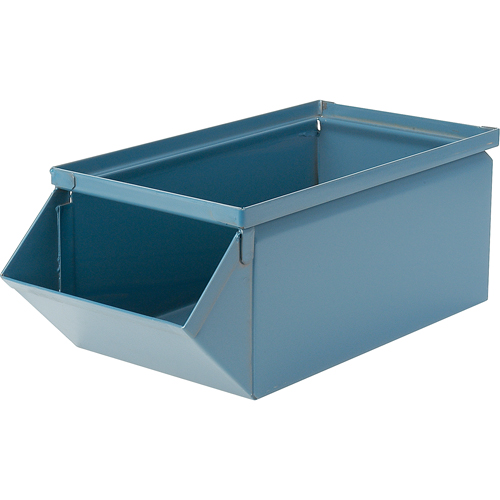 Bac en acier, Cap. 100 lb, 12" la x 20-1/2" p x 9-1/2" h, Bleu Brunswick Fyr & Safety