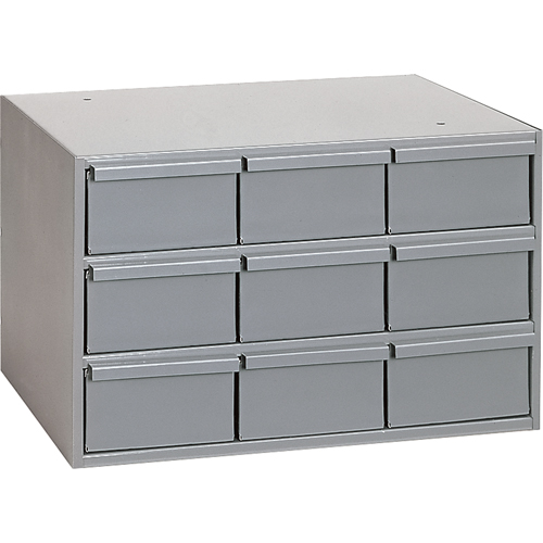 Casiers &agrave; tiroirs industriels, 9 tiroirs, 17-1/4" la x 11-5/8" p x 10-7/8" h, Gris Brunswick Fyr & Safety