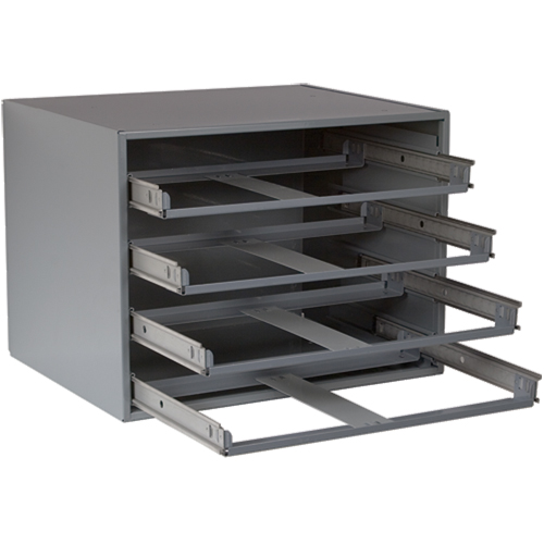 Casiers pour boîtes &agrave; compartiments, Acier, 4 compartiments, 20" la x 15-3/4" p, 15" h, Gris Brunswick Fyr & Safety