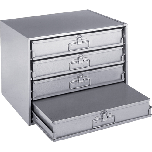 Casiers pour boîtes &agrave; compartiments, Acier, 4 compartiments, 20" la x 15-3/4" p, 15" h, Gris Brunswick Fyr & Safety