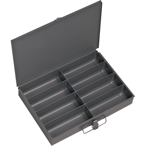 Boîtes &agrave; fond courb&eacute;, Acier, 8 compartiments, 13-3/8" la x 9-1/4" p, 2" h, Gris Brunswick Fyr & Safety