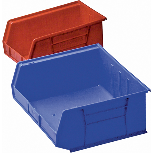 Bac en plastique, 8-1/4" la, 9" h x 18" p, Bleu Brunswick Fyr & Safety