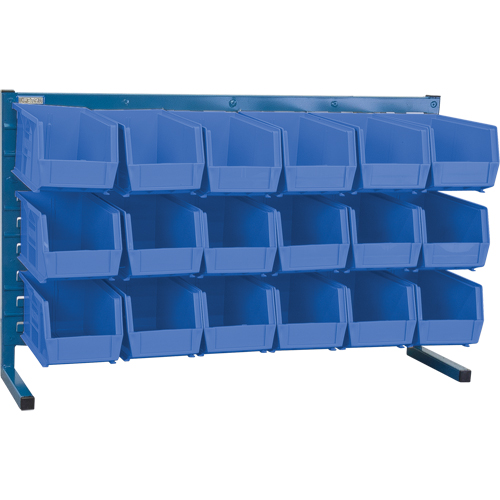 Louvered Rack with Bins, 18 Bins, 8-1/4" W x 36" D x 22" H Brunswick Fyr & Safety