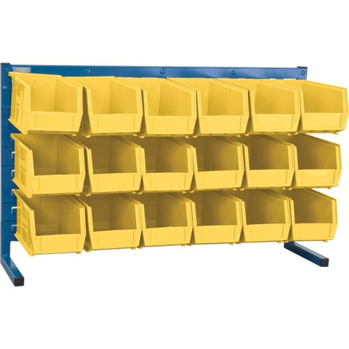 Louvered Rack with Bins, 18 Bins, 36" W x 8-1/4" D x 22" H Brunswick Fyr & Safety