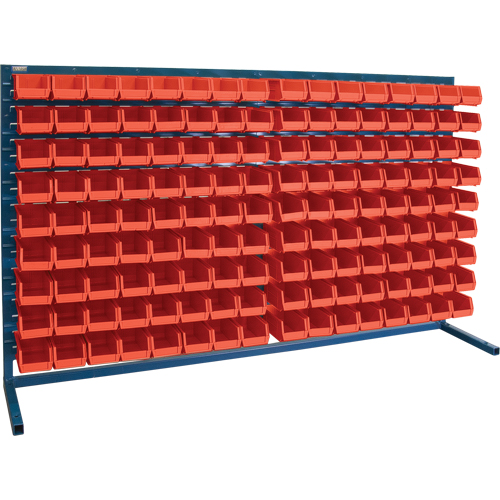 Louvered Rack with Bins, 144 Bins, 72" W x 15" D x 40" H Brunswick Fyr & Safety