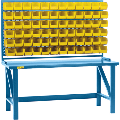 Louvered Rack with Bins, 36 Bins, 72" W x 15" D x 40" H Brunswick Fyr & Safety