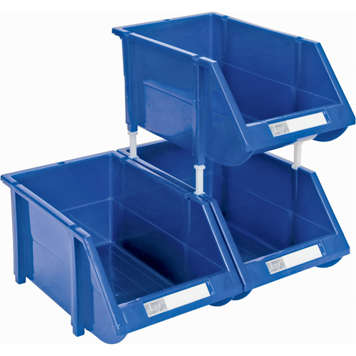 Stack & Hang Bin, 4-13/16" W x 3-3/16" H x 7-1/8" D, Blue Brunswick Fyr & Safety