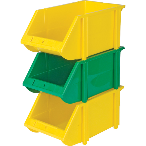 Stack & Hang Bin, 5-7/8" W x 4-11/16" H x 9-13/16" D, Yellow Brunswick Fyr & Safety