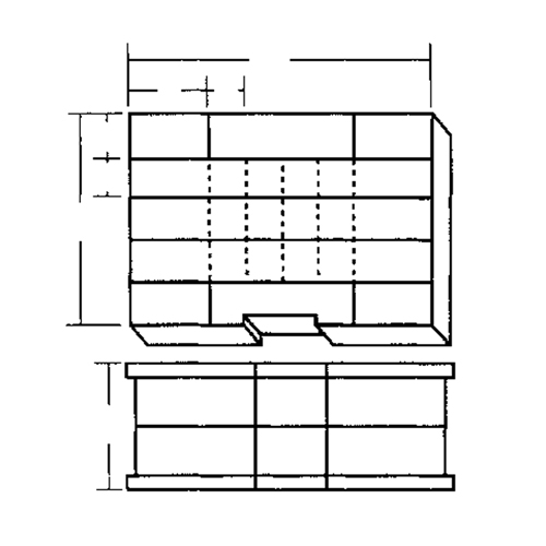 Boîte &agrave; compartiments, Plastique, 48 compartiments, 15-1/2" la x 11-3/4" p, 5" h, Gris Brunswick Fyr & Safety