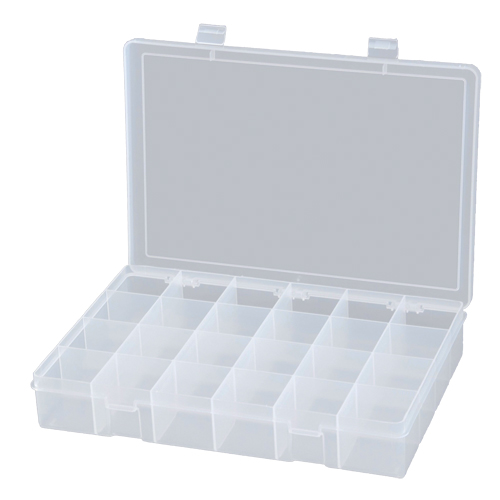 Compact Polypropylene Compartment Cases, 13-1/8" W x 9" D x 2-5/16" H, 24 Compartments Brunswick Fyr & Safety
