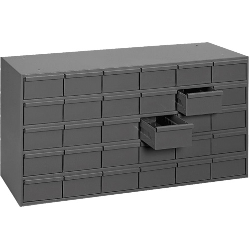 Casiers &agrave; tiroirs industriels, 30 tiroirs, 33-3/4" la x 11-5/8" p x 17-3/4" h, Gris Brunswick Fyr & Safety