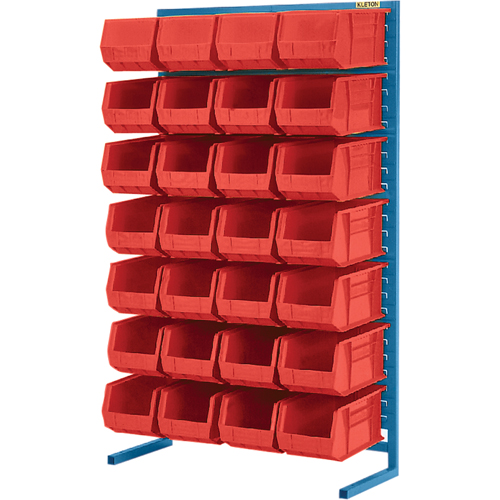 Single-Sided Stationary Bin Rack, 36" W x 12" D x 61" H, 28 Bins Brunswick Fyr & Safety