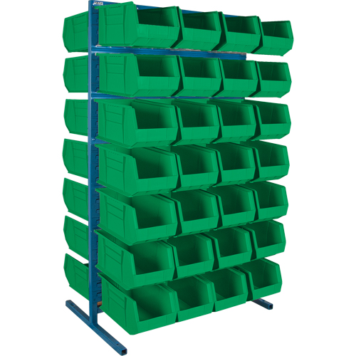 Double-Sided Stationary Bin Rack, 61" W x 56" D x 24" H, 56 Bins Brunswick Fyr & Safety