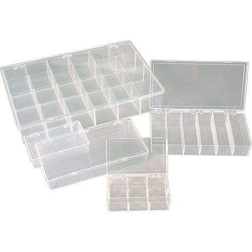Boîte &agrave; compartiments K-Resin, Plastique, 36 compartiments, 6-9/16" la x 9-5/8" p, 1-1/2" h, Transparent Brunswick Fyr & Safety