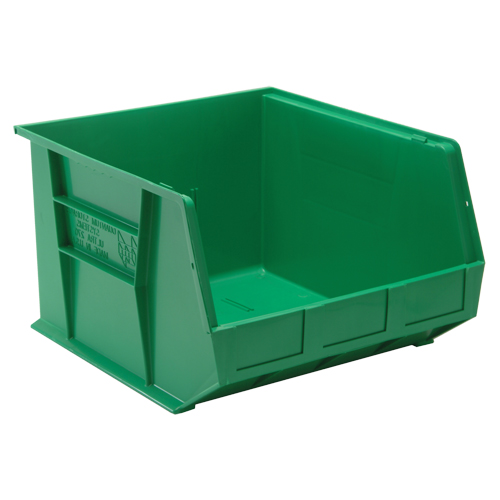 Bacs ultra empilable & suspendable, 16-1/2" la, 11" h x 18" p, Vert Brunswick Fyr & Safety