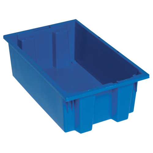 Contenants Stack & Nest, 6" x 18" x 11", Bleu Brunswick Fyr & Safety