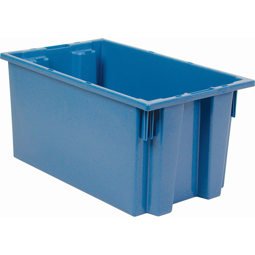 Stack & Nest Totes, 9" x 18" x 11", Blue Brunswick Fyr & Safety