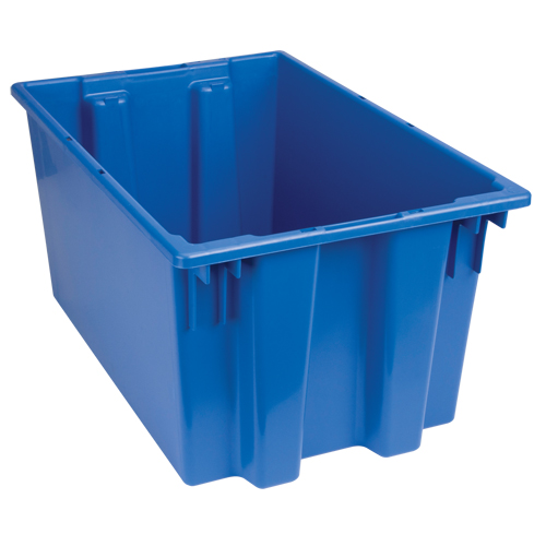 Stack & Nest Totes, 12" x 23.5" x 15.5", Blue Brunswick Fyr & Safety