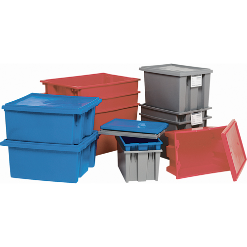 Contenants Stack & Nest, 15" x 29,5" x 19,5", Bleu Brunswick Fyr & Safety