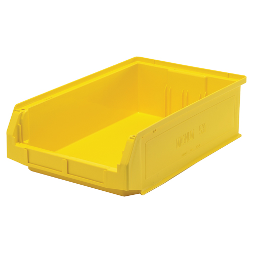 Contenants g&eacute;ants empilables, 12,375" la x 19,75" p x 5,875" h, Jaune Brunswick Fyr & Safety