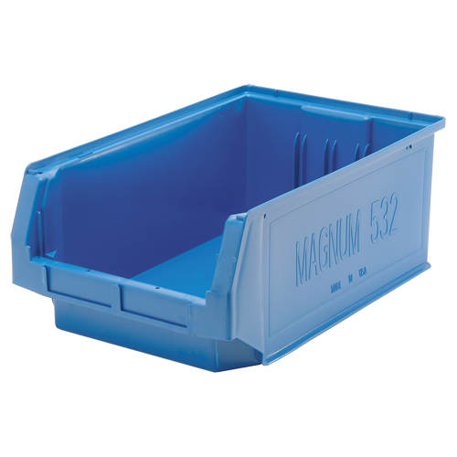 Contenants g&eacute;ants empilables, 12,375" la x 19,75" p x 7,875" h, Bleu Brunswick Fyr & Safety