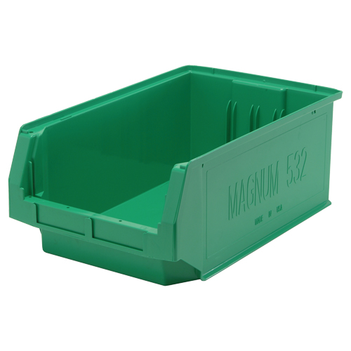 Contenants g&eacute;ants empilables, 12,375" la x 19,75" p x 7,875" h, Vert Brunswick Fyr & Safety