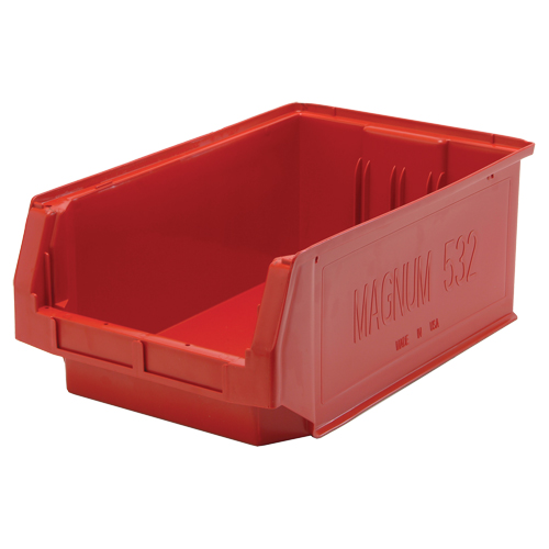 Contenants g&eacute;ants empilables, 12,375" la x 19,75" p x 7,875" h, Rouge Brunswick Fyr & Safety
