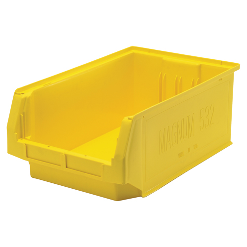 Contenants g&eacute;ants empilables, 12,375" la x 19,75" p x 7,875" h, Jaune Brunswick Fyr & Safety