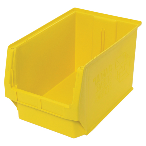 Giant Stacking Containers, 12.375" W x 19.75" D x 11.875" H, Yellow Brunswick Fyr & Safety