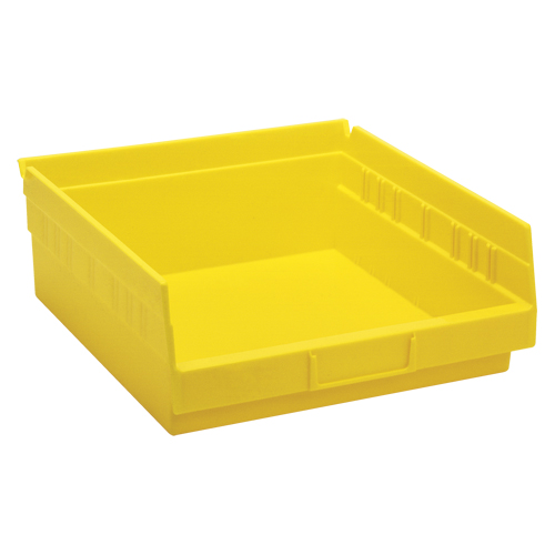 Shelf Bins, 11-1/8" W x 4" H x 11-5/8" D, Yellow, 30 lbs. Capacity Brunswick Fyr & Safety