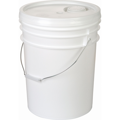 Seau blanc avec couvercle &agrave; joint d'&eacute;tanch&eacute;it&eacute;, Plastique, 20 L Brunswick Fyr & Safety