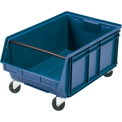 Mobile Giant Stacking Bin, 11-7/8" H x 18-3/8" W x 29" D, 150 lbs. Capacity, Blue Brunswick Fyr & Safety