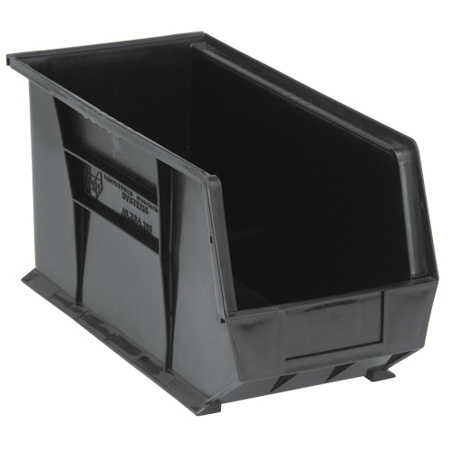 Ultra Stack & Hang Bin, 8-1/4" W x 9" H x 18" D, Black Brunswick Fyr & Safety