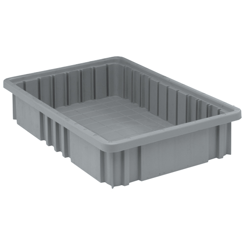 Contenants Divider Box, Plastique, 16,5" la x 10,9" p x 3,5" h, Gris Brunswick Fyr & Safety