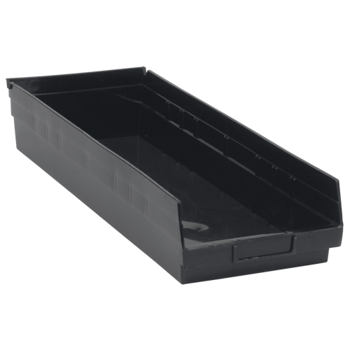 Bac pour &eacute;tag&egrave;re &eacute;conomique, 8-3/8" la x 4" H x 23-5/8" p, Noir, Capacit&eacute; 60 lb Brunswick Fyr & Safety