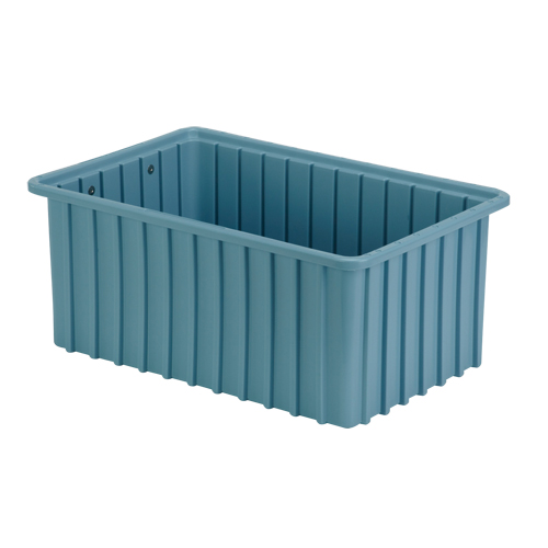 Divider Box&reg; Containers, Polyethylene, 16.5" W x 10.9" D x 7" H, Light Blue Brunswick Fyr & Safety