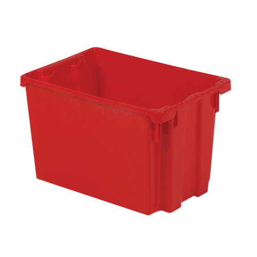 Polylewton Stack-N-Nest&reg; Containers, 12.1" x 19.4" x 12.9", Red Brunswick Fyr & Safety