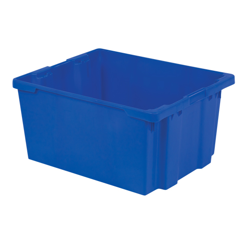 Polylewton Stack-N-Nest&reg; Containers, 15.1" x 30.1" x 24", Blue Brunswick Fyr & Safety