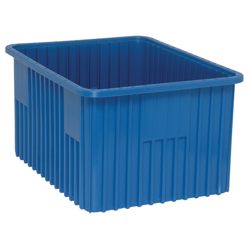 Contenants Divider Box, Plastique, 22,5" la x 17,5" p x 12" h, Bleu Brunswick Fyr & Safety