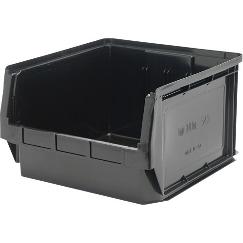Stacking Container, 18.375" W x 18.375" D x 11.875" H, Black Brunswick Fyr & Safety