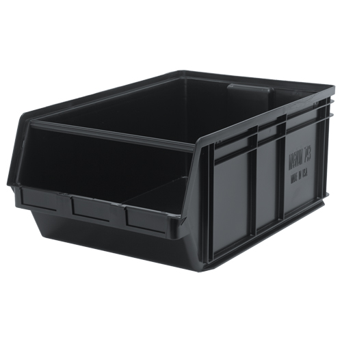 MAGNUM Bin, 11-7/8" H x 18-3/8" W x 29" D, 150 lbs. Capacity, Black Brunswick Fyr & Safety